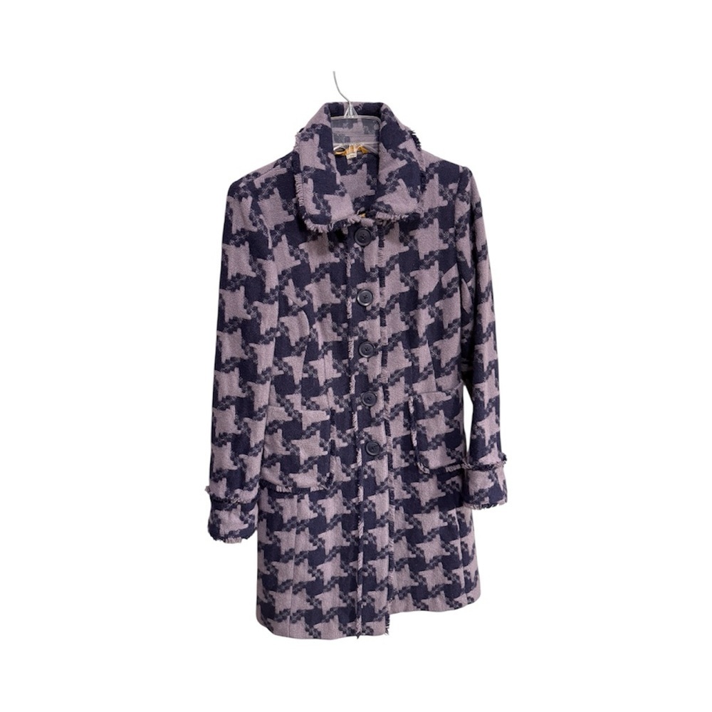 Boden Wool Houndstooth Coat Size US6